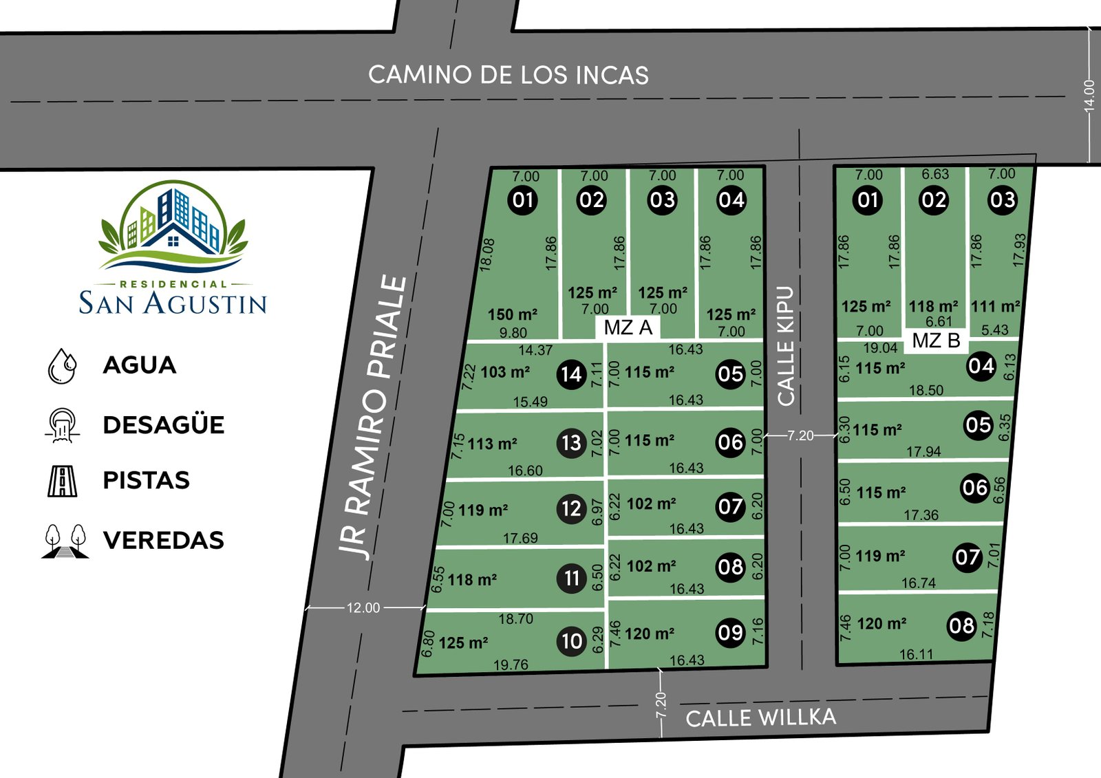 lotes del proyecto residencial san agustin
